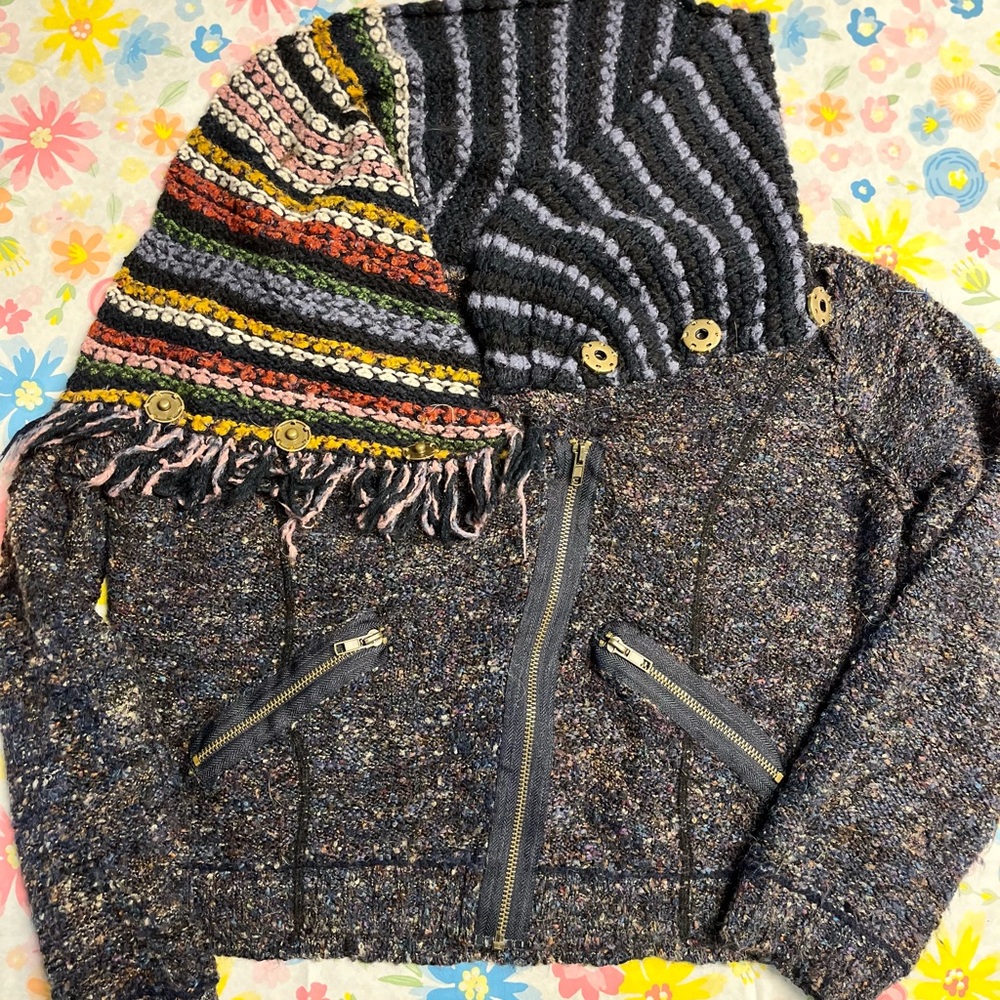 Multicolor Hooded Women's Cardigan brand Curio New York